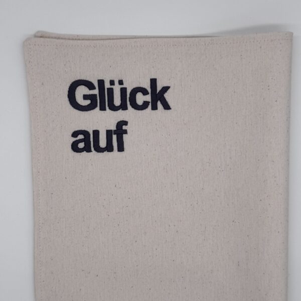 Platzdeckchen "Glück auf" Stickerei anthrazit – Bild 2