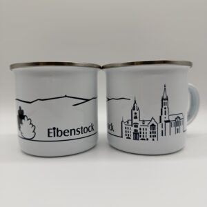 Emailletasse Eibenstock