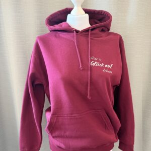 Hoodie / Kapuzen-Sweater / Hier is Glück auf drham! Größe XS